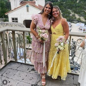 ASTR the Label Emporia Floral Tiered Midid Dress